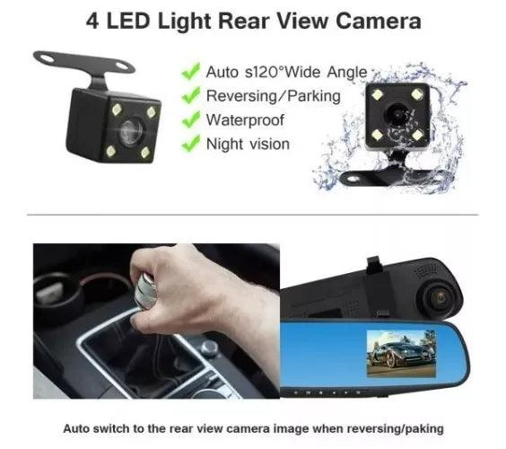espejo retrovisor doble camara