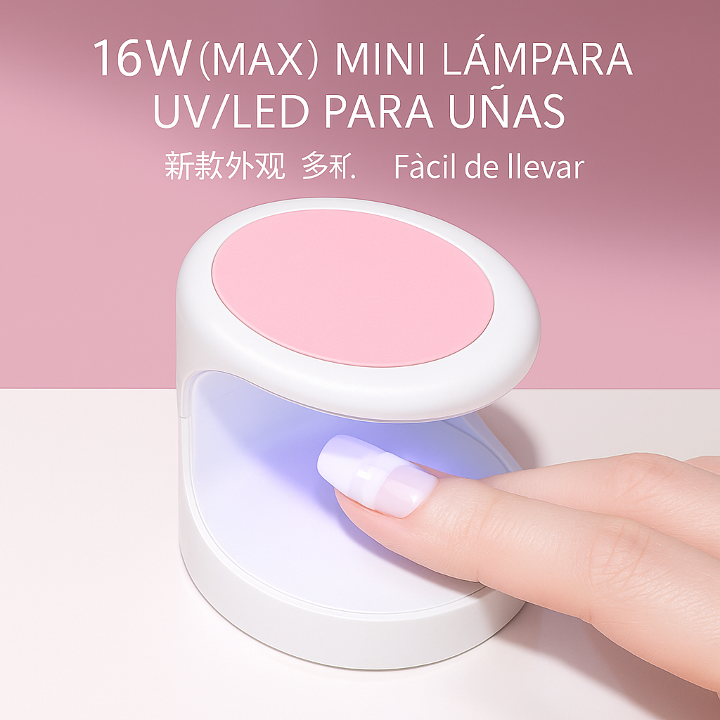 Mini Lampara De Uñas Led Uv 16w Secador