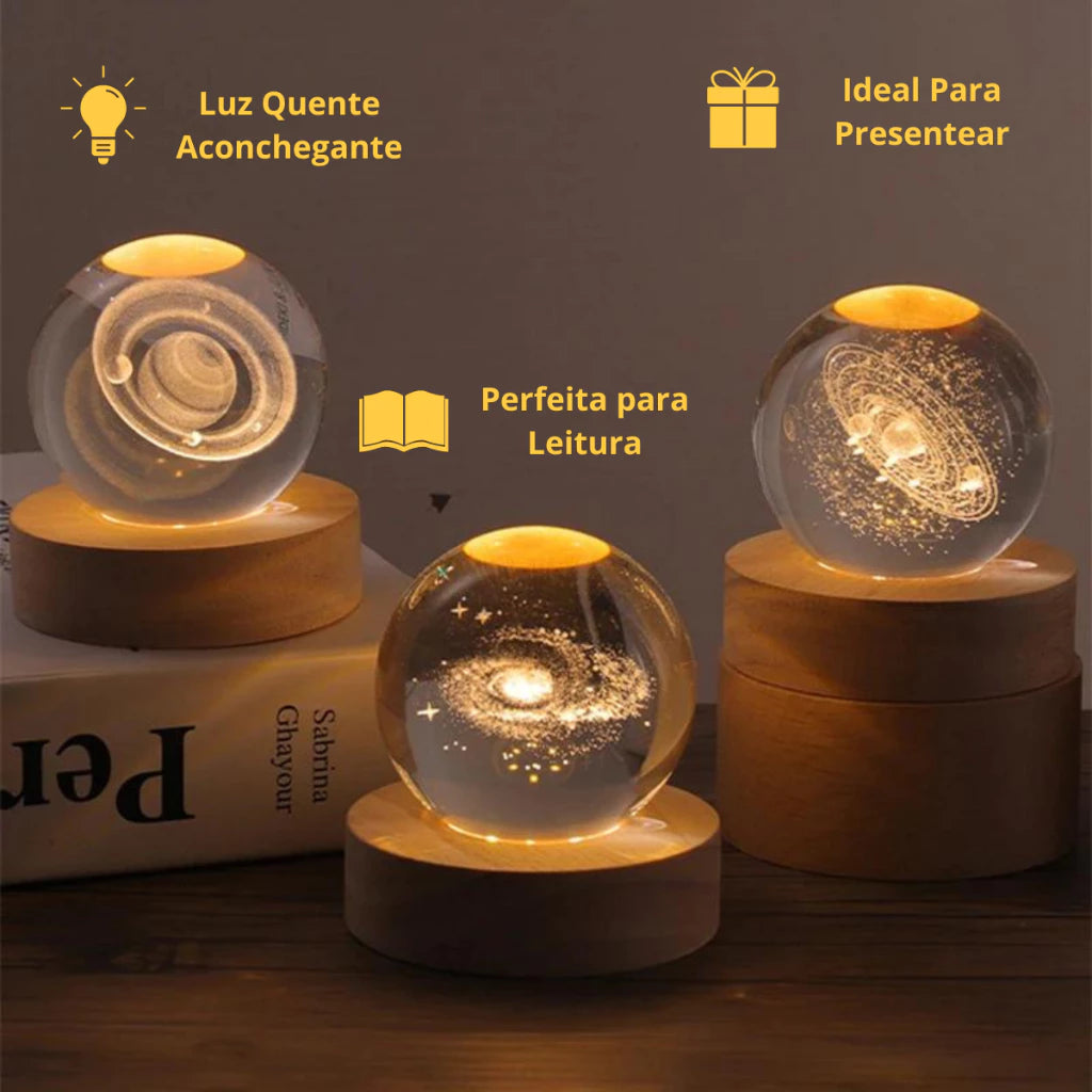 Esfera De Cristal Luz Led