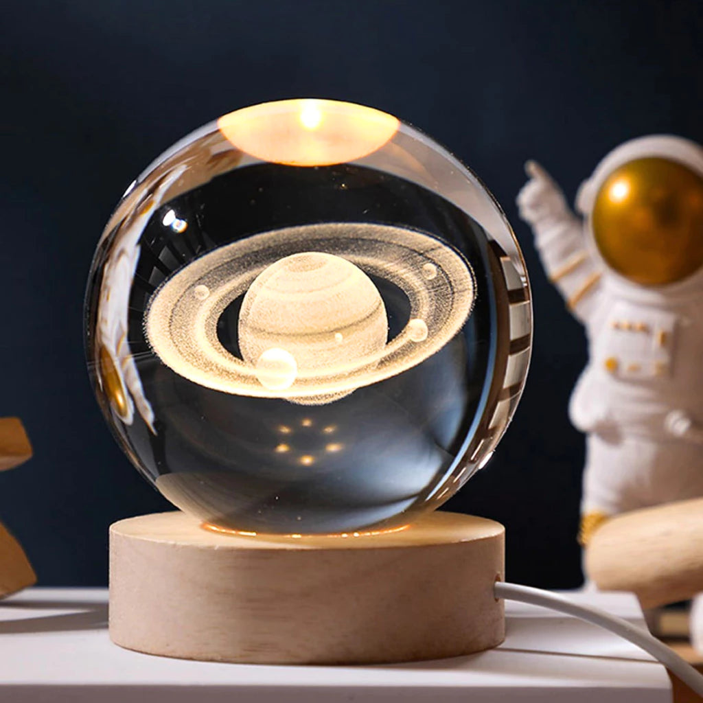 Esfera De Cristal Luz Led