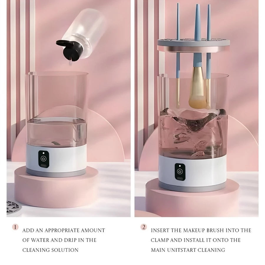 Lavadora automática de brochas de maquil